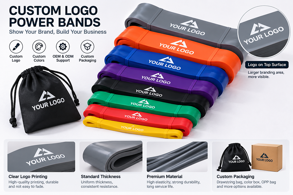 Custom packaging for wholesale power resistance bands